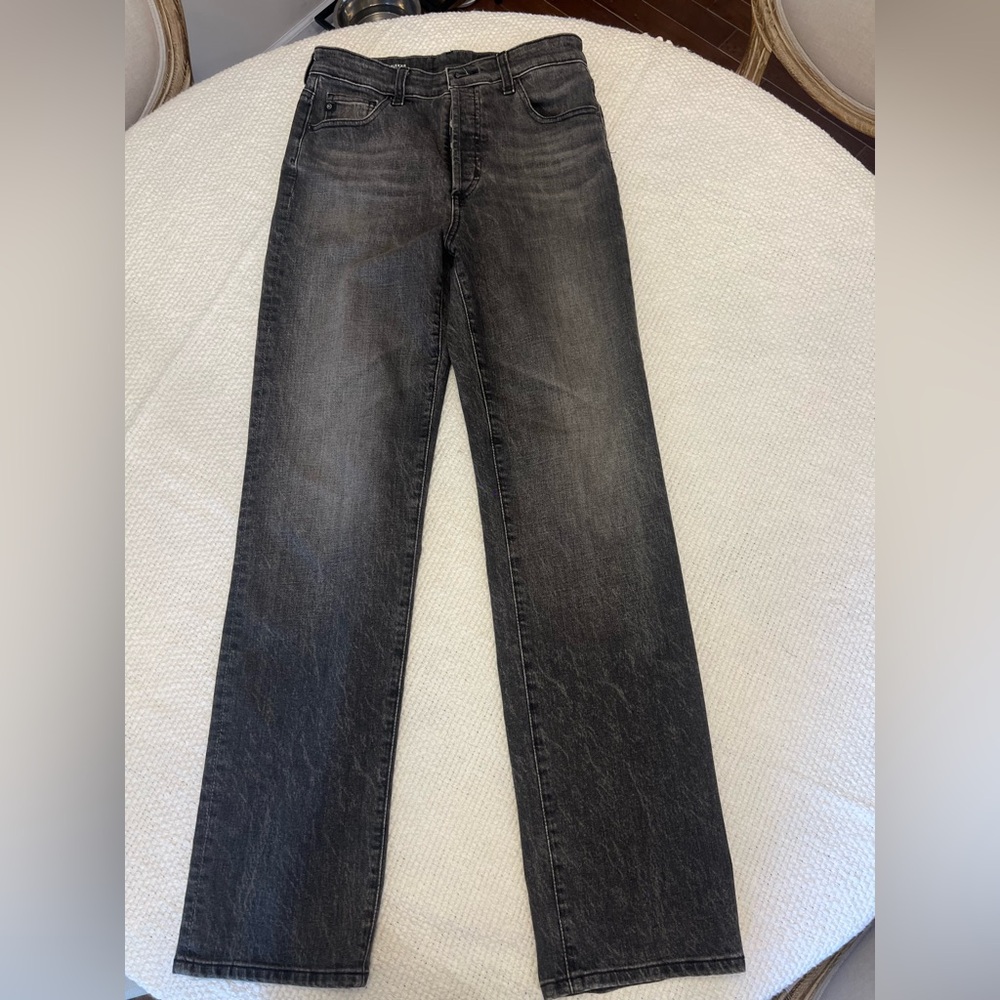 AG Alexxis high-rise vintage Charcoal Straight Leg‎ Jeans 31” inseam